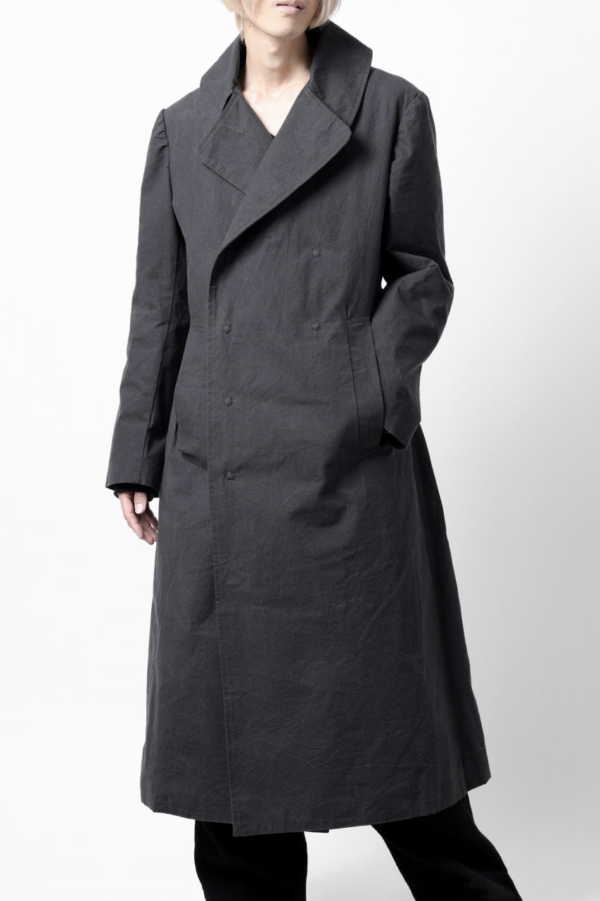 ierib exclusive military coat / boiled waxy cotton (GREY)