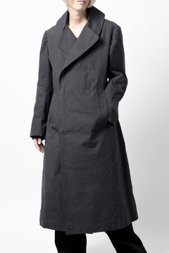 Load image into Gallery viewer, ierib exclusive us navy coat / boiled waxy cotton (GREY)