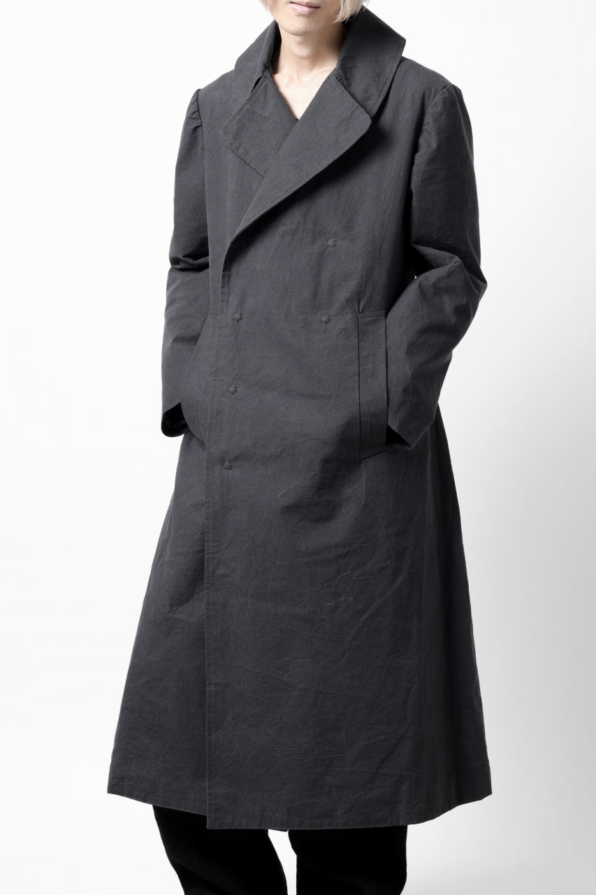 Load image into Gallery viewer, ierib exclusive us navy coat / boiled waxy cotton (GREY)