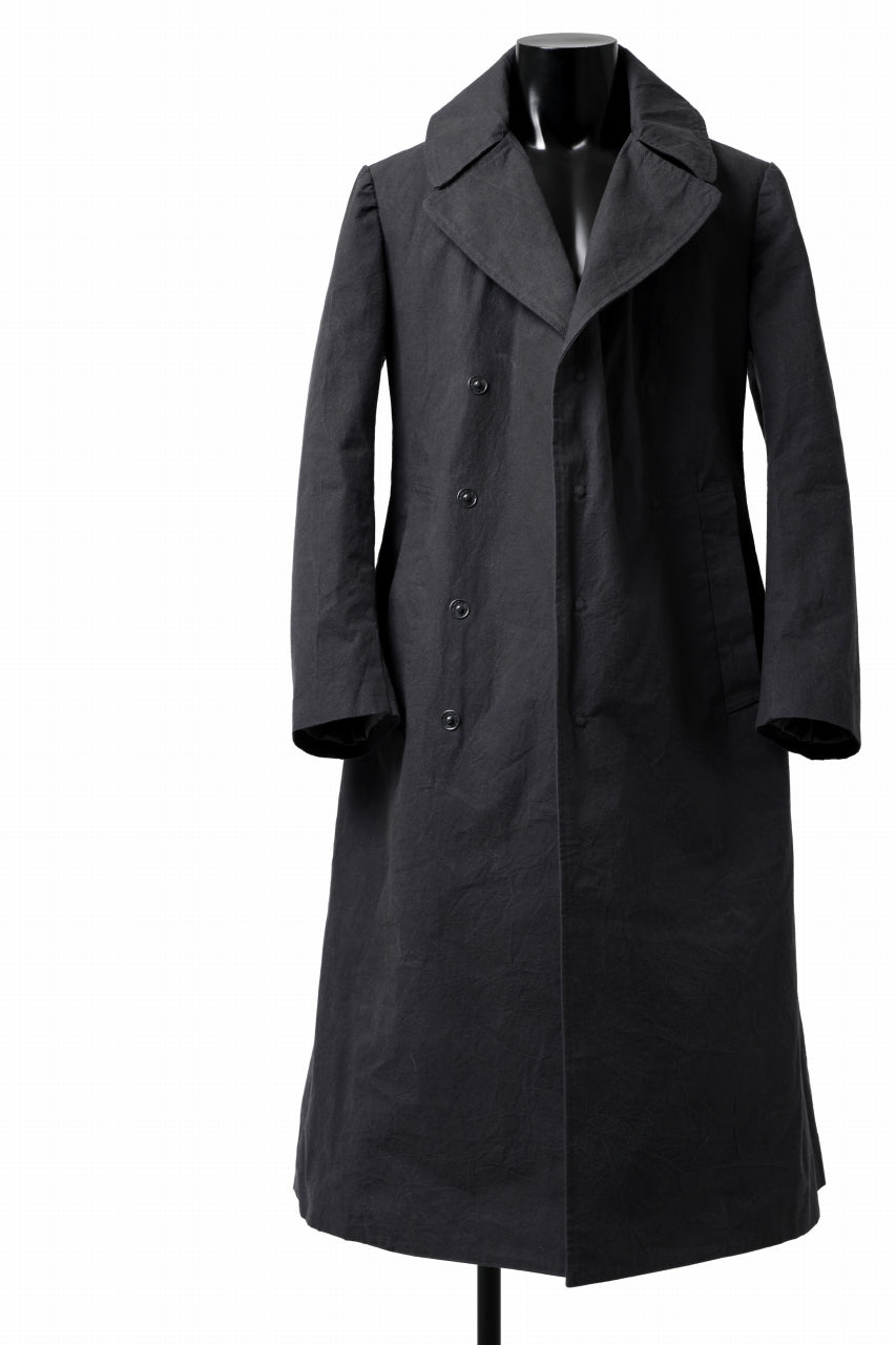 Load image into Gallery viewer, ierib exclusive us navy coat / boiled waxy cotton (GREY)