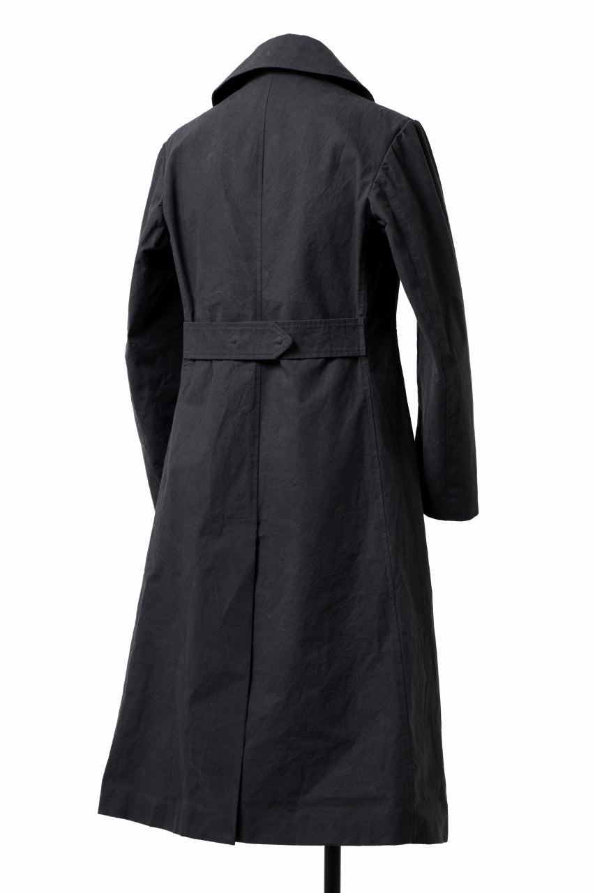 ierib exclusive us navy coat / boiled waxy cotton (GREY)