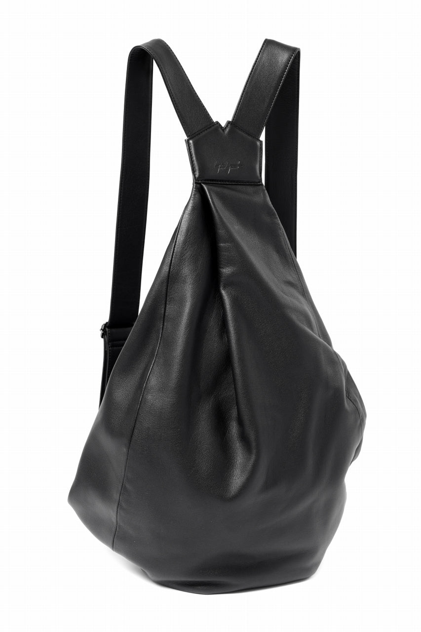 画像をギャラリービューアに読み込む, discord Yohji Yamamoto Y Back Pack BIG / Soft Shrink Cow Leather (BLACK)