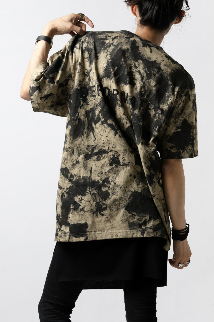 DEFORMATER.® "SPLASH" SIGNATURE T-SHIRT / MOTTLED DYE (SAND)