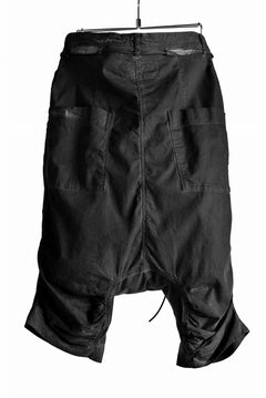 Load image into Gallery viewer, RUNDHOLZ DIP DEEP CROTCH GATHERING SHORTS (CARBON)
