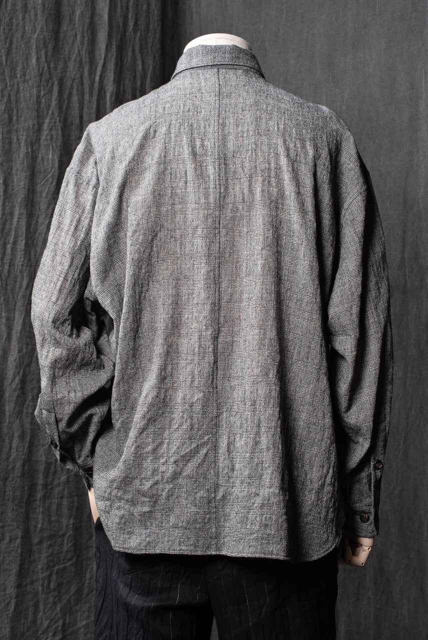 forme d'expression Oversized Shirt w/ Pocket (Glen Check)
