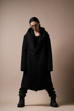 画像をギャラリービューアに読み込む, forme d&#39;expression exclusive Hooded Robe Coat (Black)