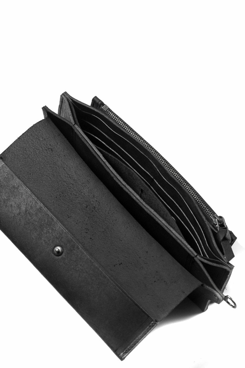 Load image into Gallery viewer, Portaille &quot;Atelier Made&quot; exclusive LONG WALLET / PUEBLO by Badalassi Carlo (BLACK)