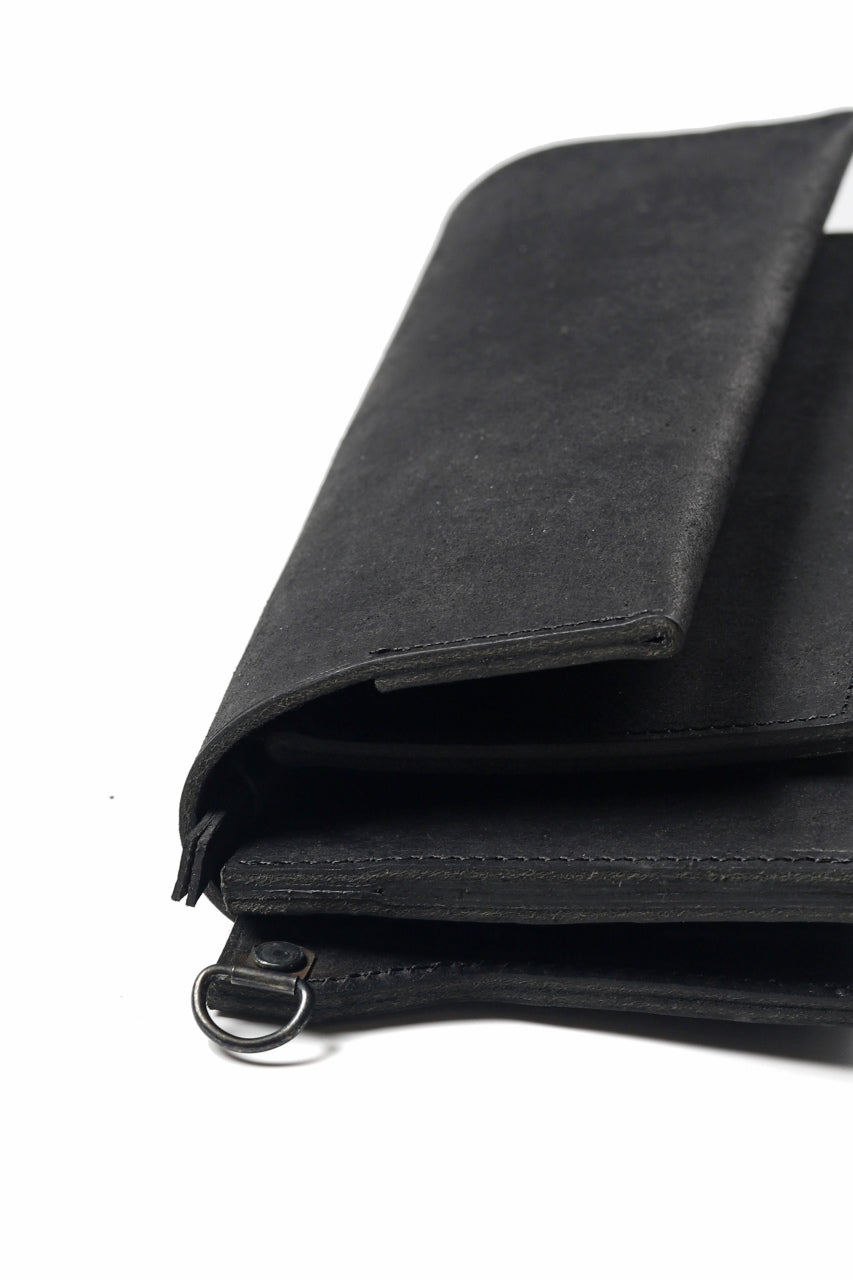 Load image into Gallery viewer, Portaille &quot;Atelier Made&quot; exclusive LONG WALLET / PUEBLO by Badalassi Carlo (BLACK)