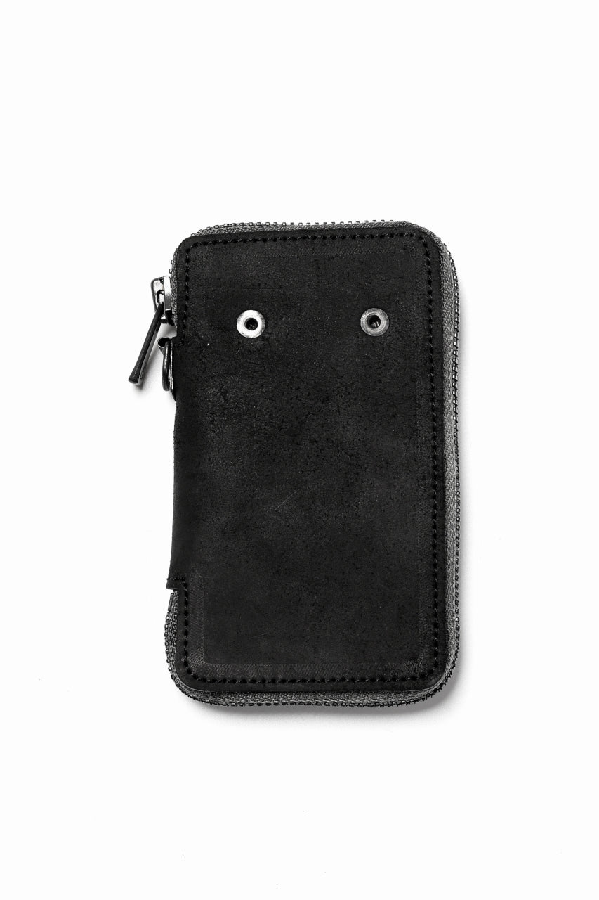 Load image into Gallery viewer, Portaille &quot;Limited Made&quot; ZIP KEY CASE / CORDOVAN SPLIT (BLACK)