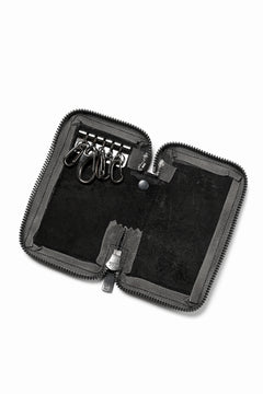 Load image into Gallery viewer, Portaille &quot;Limited Made&quot; ZIP KEY CASE / CORDOVAN SPLIT (BLACK)