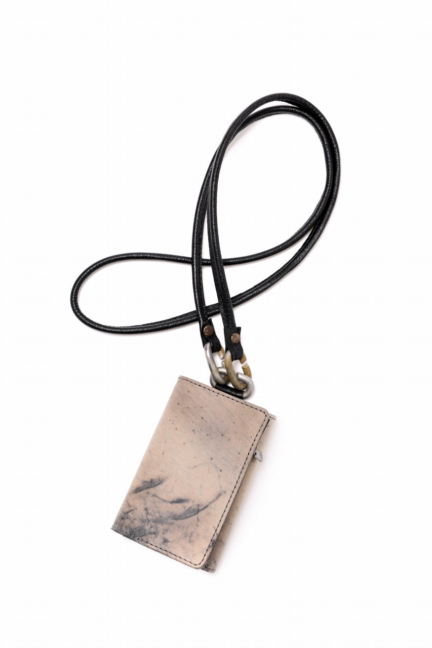 ierib smart folding neck wallet / Marble Cordovan (GREY-B)