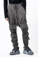 Load image into Gallery viewer, A.F ARTEFACT FLAP ZIP SARROUEL SKINNY PANTS / COTTON SWEAT (GREY)