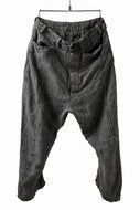 _vital curved narrow pants / japanese-ink dyed linen (GREY)