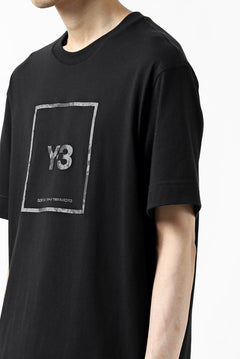 画像をギャラリービューアに読み込む, Y-3 Yohji Yamamoto U SQUARE LABEL GRAPHIC SS TEE / REFLECTION LOGO (BLACK)