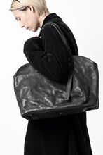 画像をギャラリービューアに読み込む, BACKLASH THE LINE OBJECT DYED TOTE BAG / GUIDI CAMEL + KANGAROO LEATHER with. SV925 (BLACK)