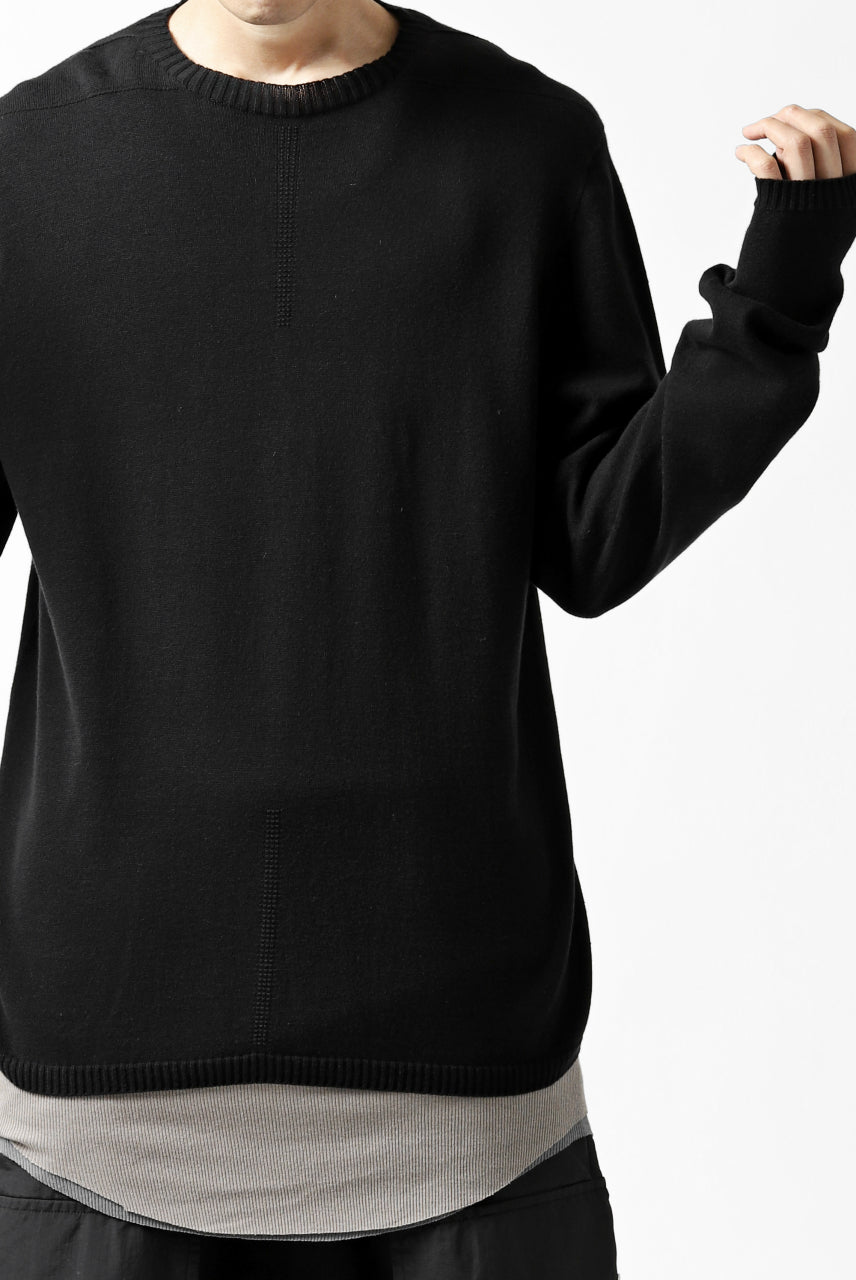 Load image into Gallery viewer, A.F ARTEFACT CREW NECK KNIT PULLOVER (BLACK)