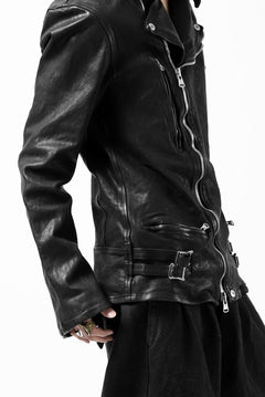 画像をギャラリービューアに読み込む, ISAMU KATAYAMA BACKLASH exclusive DOUBLE RIDERS JACKET / JP-CALF GARMENT WASHED (BLACK)