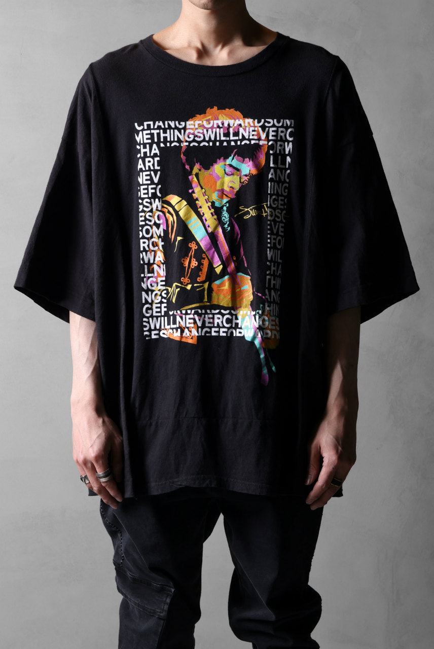 画像をギャラリービューアに読み込む, CHANGES VINTAGE REMAKE MULTI PANEL S/S TEE (BLACK #C)