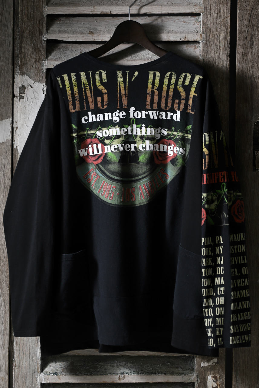 CHANGES VINTAGE REMAKE BOAT-NECK BAND L/S TEE (BLACK #B)