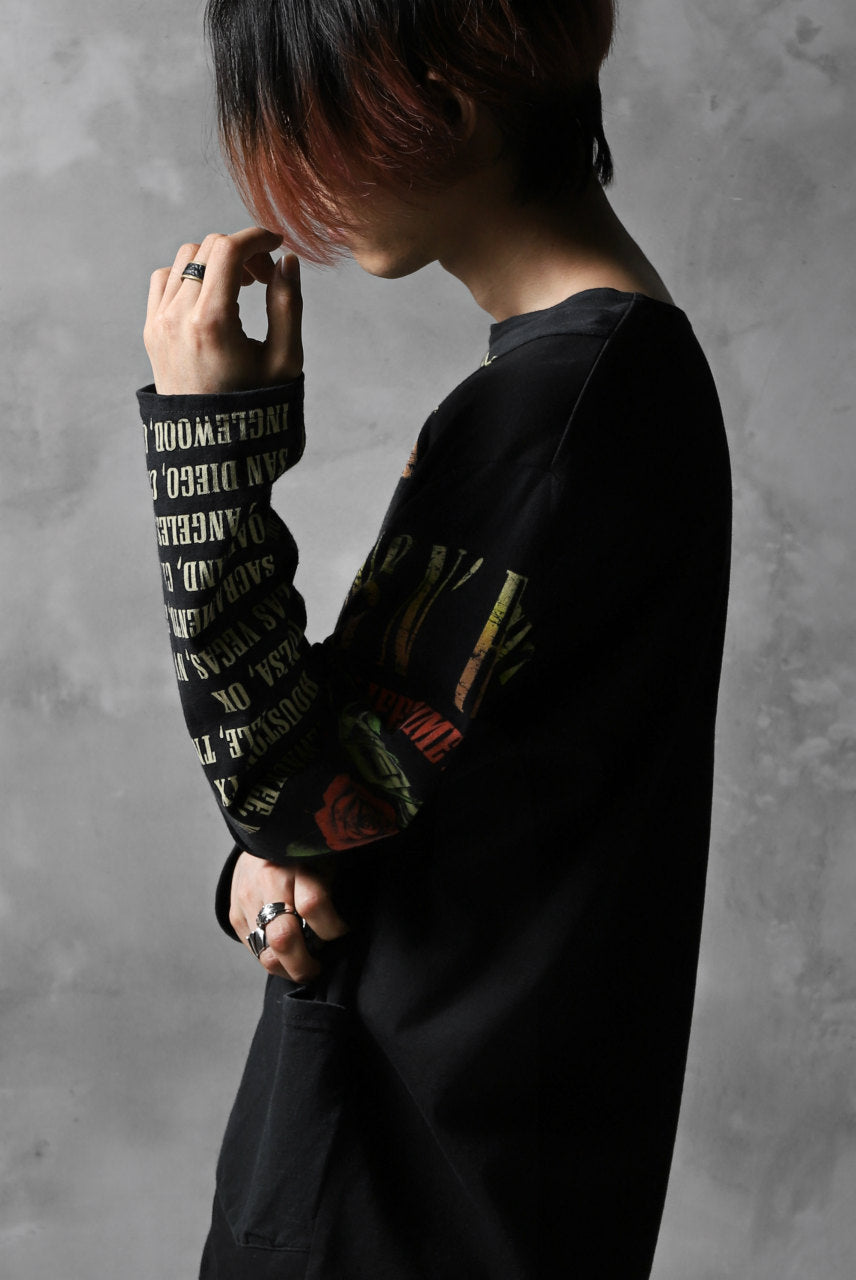 CHANGES VINTAGE REMAKE BOAT-NECK BAND L/S TEE (BLACK #B)