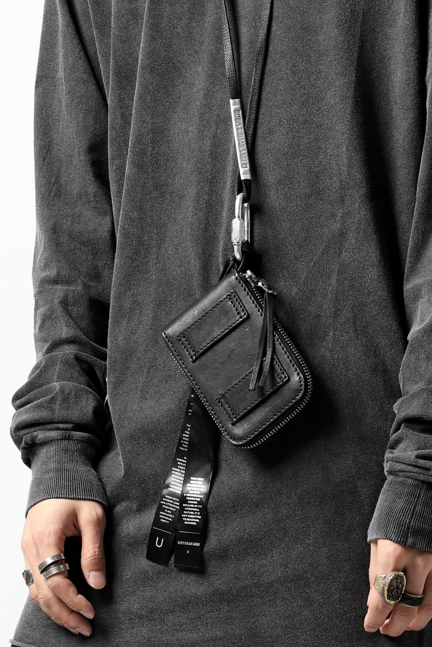 画像をギャラリービューアに読み込む, 11 BY BORIS BIDJAN SABERI WALLET with NECK STRAP &quot;WALLET2-FMM20033&quot; (BLACK)