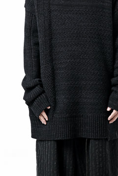 Load image into Gallery viewer, KLASICA TRANSIT RELAX FIT KNIT SWEATER / HAND FLAME 3PLY SUPER FINE MELINO 7G (SHADOW)