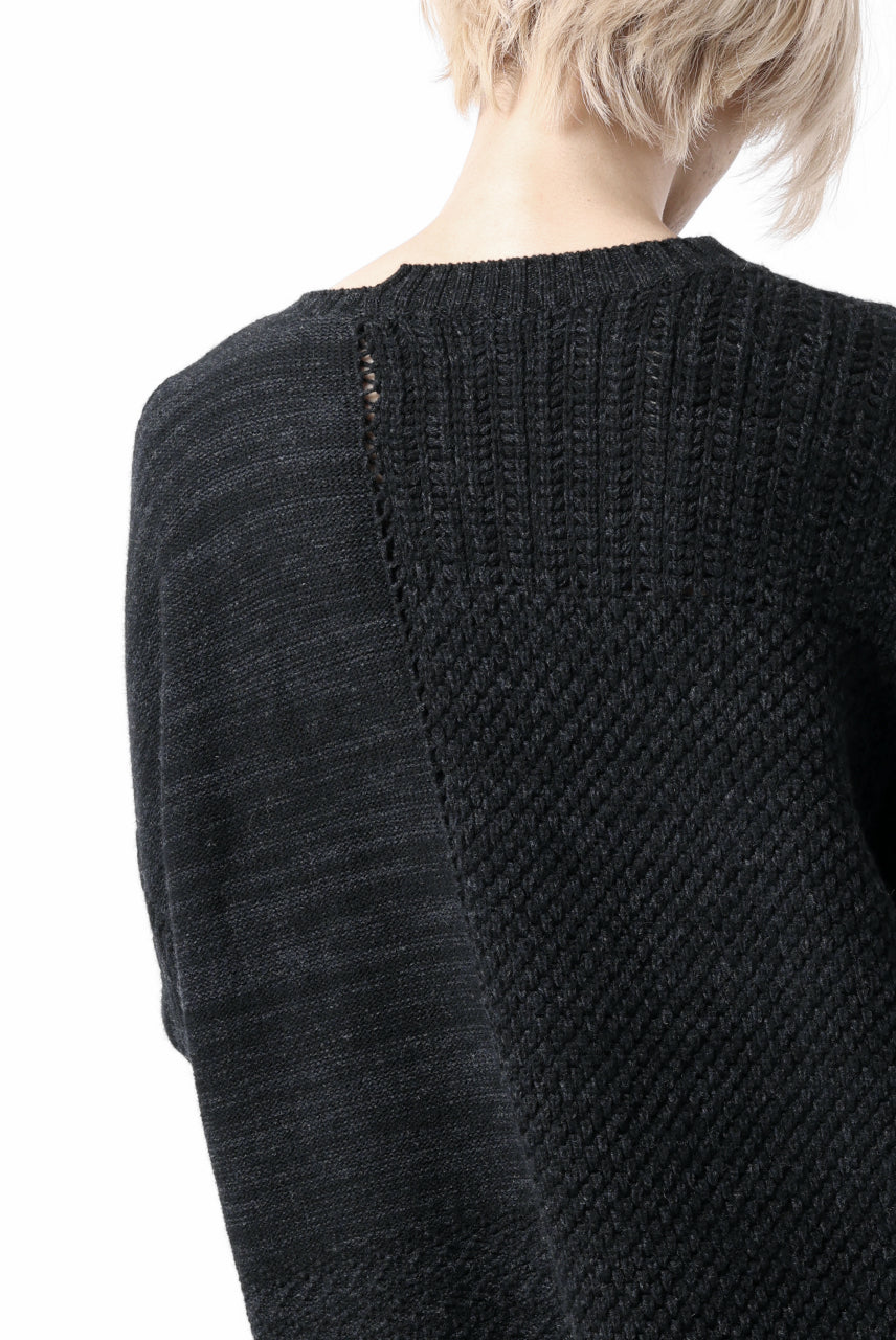 Load image into Gallery viewer, KLASICA TRANSIT RELAX FIT KNIT SWEATER / HAND FLAME 3PLY SUPER FINE MELINO 7G (SHADOW)