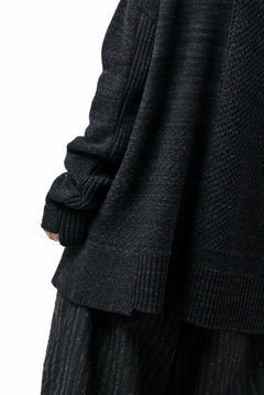 Load image into Gallery viewer, KLASICA TRANSIT RELAX FIT KNIT SWEATER / HAND FLAME 3PLY SUPER FINE MELINO 7G (SHADOW)