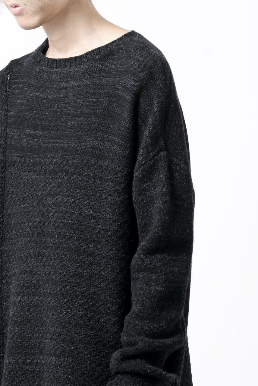 Load image into Gallery viewer, KLASICA TRANSIT RELAX FIT KNIT SWEATER / HAND FLAME 3PLY SUPER FINE MELINO 7G (SHADOW)