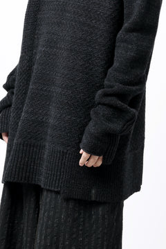 Load image into Gallery viewer, KLASICA TRANSIT RELAX FIT KNIT SWEATER / HAND FLAME 3PLY SUPER FINE MELINO 7G (SHADOW)