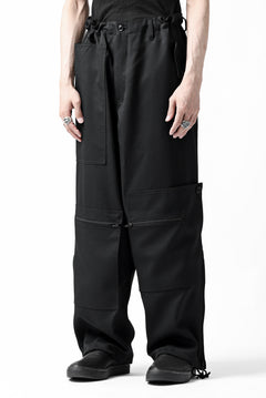 画像をギャラリービューアに読み込む, Y&#39;s BANG ON! No.189 GABARDINE PATCH WORK PANTS (BLACK)