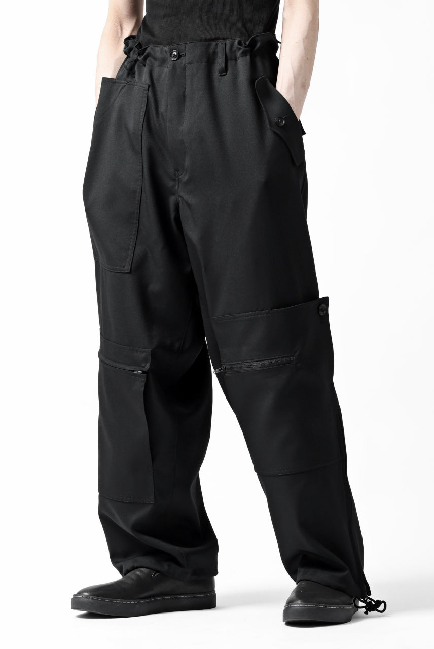 画像をギャラリービューアに読み込む, Y&#39;s BANG ON! No.189 GABARDINE PATCH WORK PANTS (BLACK)