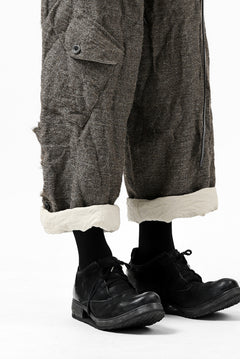 Load image into Gallery viewer, YUTA MATSUOKA buggy pants / goat wool (brown)