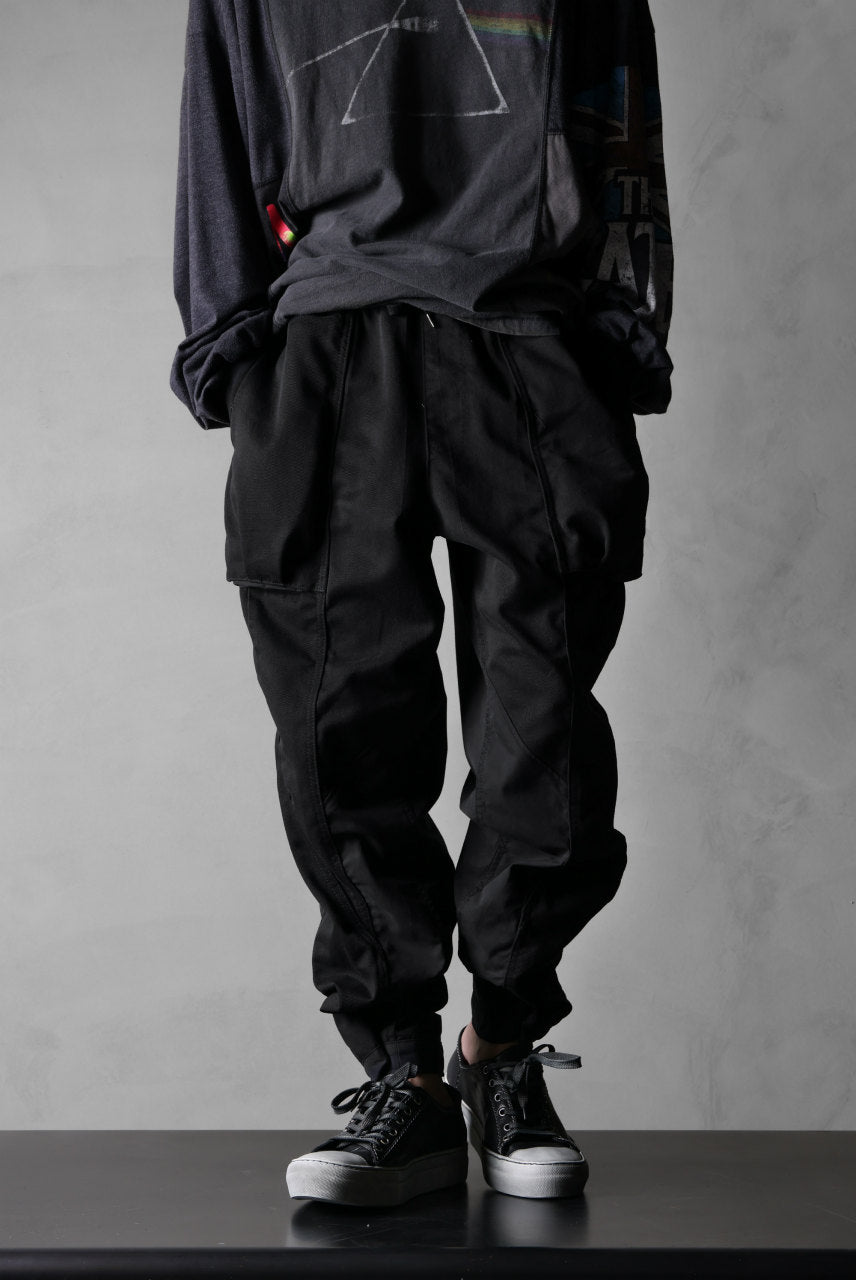 CHANGES VINTAGE REMAKE CUFF EASY TROUSERS / Dickies FABRIC (MULTI BLACK #B)