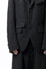 Load image into Gallery viewer, KLASICA HUNTS 10 BUTTONS DOLL BLAZER / LIGHT WEIGHT BLUR STRIPES (INK BLACK)