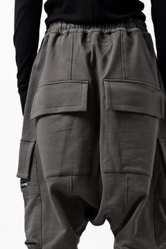 画像をギャラリービューアに読み込む, A.F ARTEFACT ZIPPER SARROUEL CARGO PANTS / COTTON SWEAT (GREY)