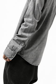 Load image into Gallery viewer, daub PLAIN COLLAR SHIRT / COLD DYED ORGANIC COTTON (GREY)