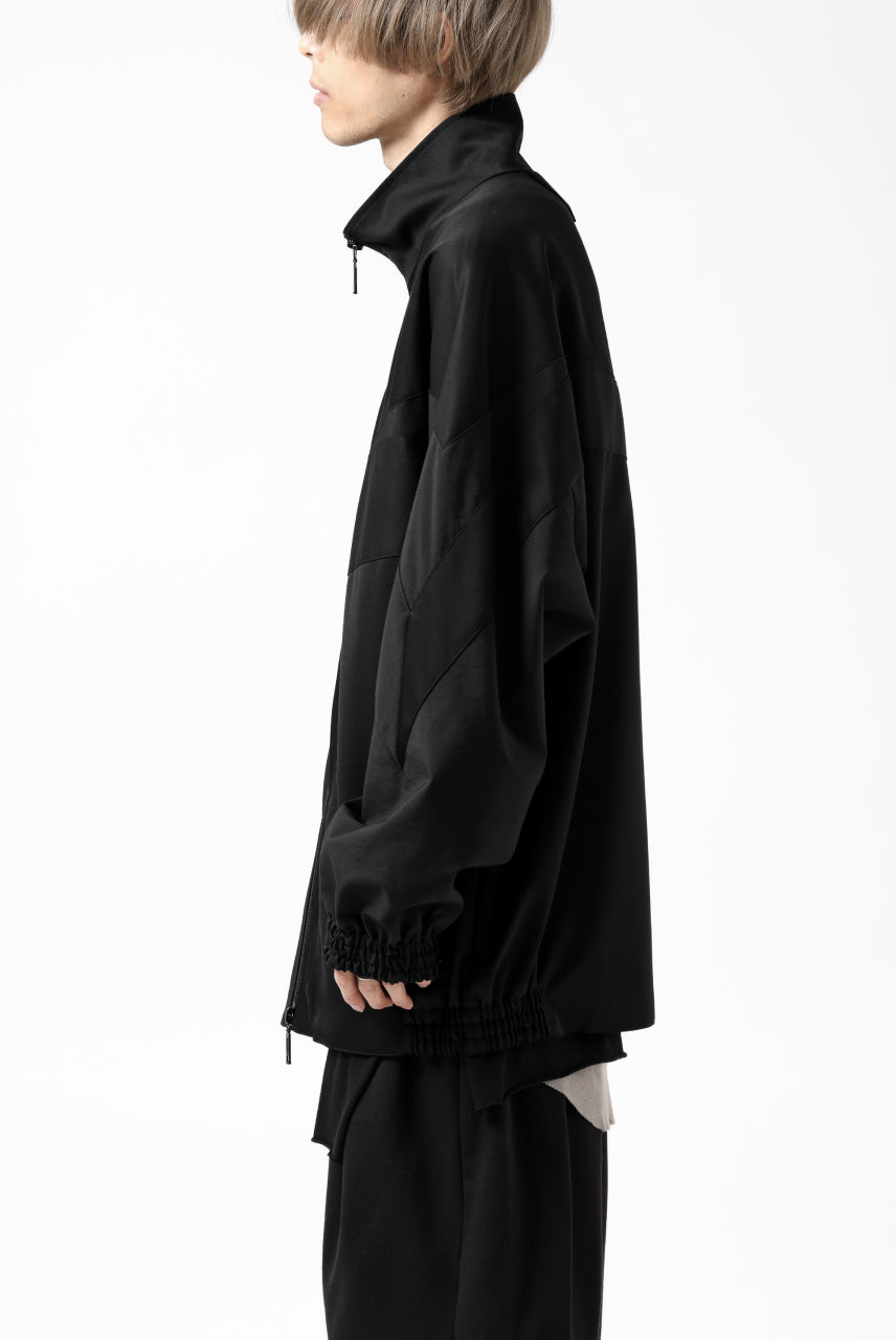 Y's....  PANELED ZIP BLOUSON / SUPER 120's DOESKIN (BLACK)