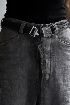 画像をギャラリービューアに読み込む, ierib detachable buckle belt / rough bull onepiece (BLACK)