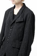 Load image into Gallery viewer, KLASICA HUNTS 10 BUTTONS DOLL BLAZER / LIGHT WEIGHT BLUR STRIPES (INK BLACK)