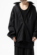 画像をギャラリービューアに読み込む, Y&#39;s....  PANELED ZIP BLOUSON / SUPER 120&#39;s DOESKIN (BLACK)