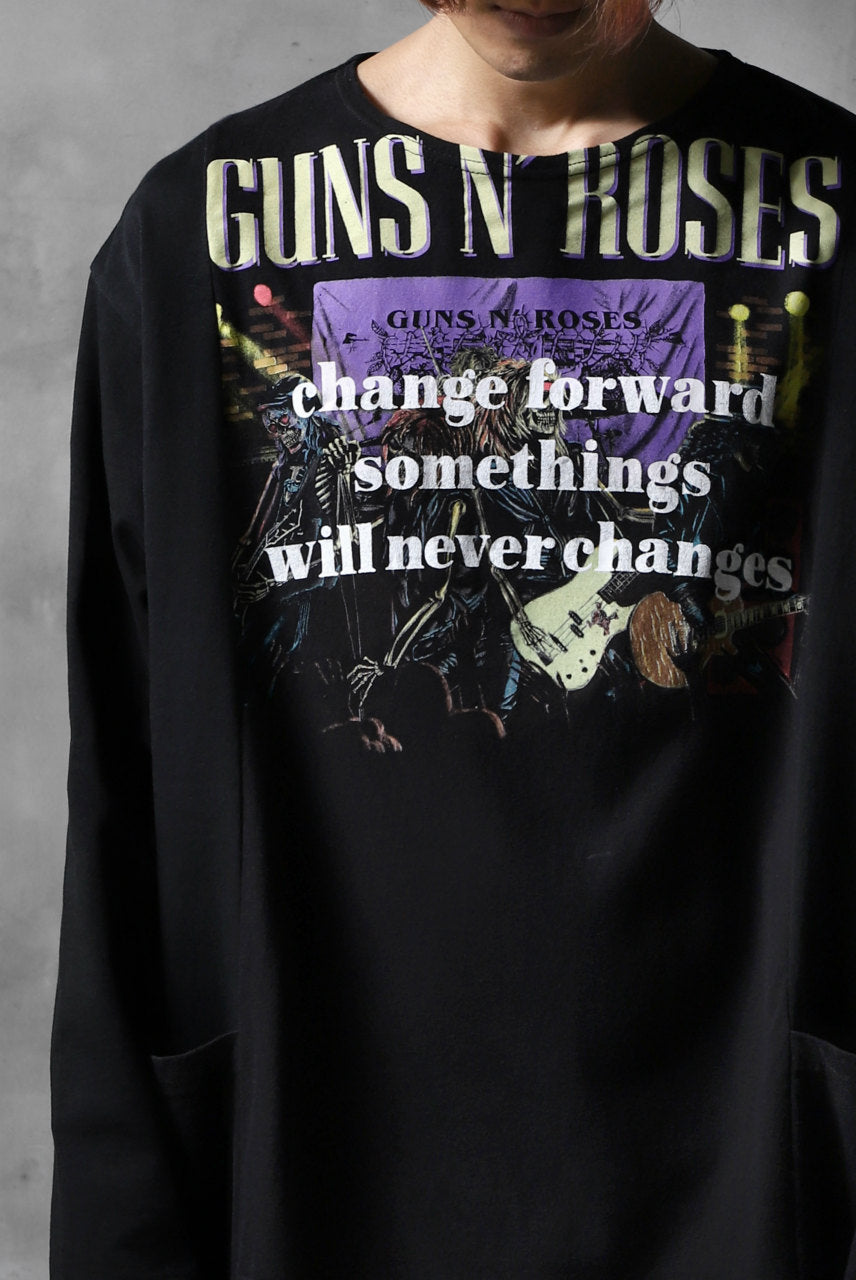 CHANGES VINTAGE REMAKE BOAT-NECK BAND L/S TEE (BLACK #C)