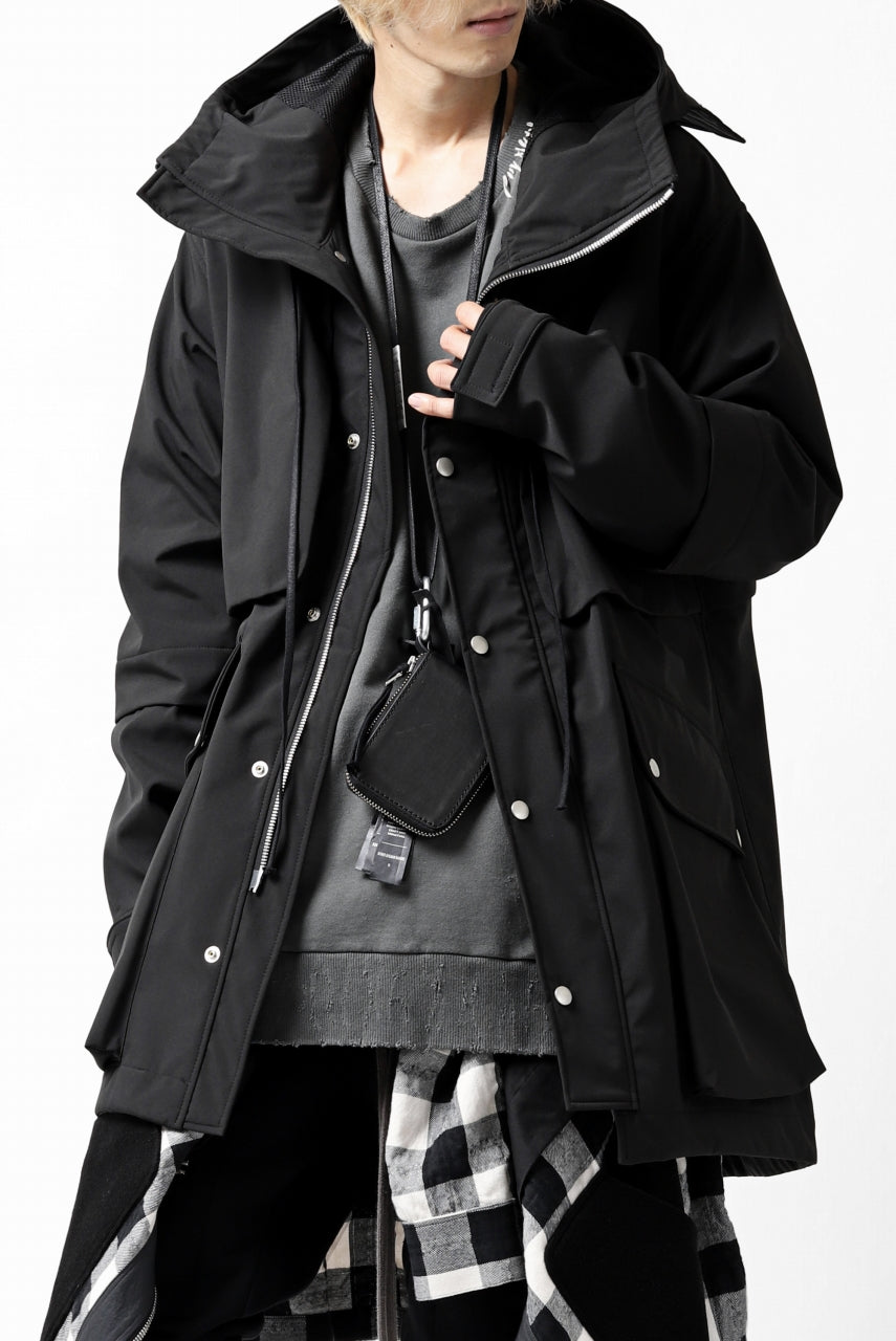 画像をギャラリービューアに読み込む, A.F ARTEFACT &quot;Trunk-Show&quot; LIGHT-WARMER MODS COAT / FLEECE BONDING NYLON (BLACK)