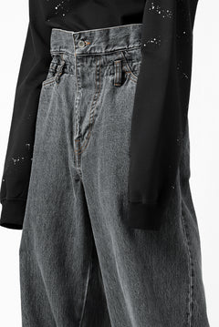 画像をギャラリービューアに読み込む, FACETASM SUPER BIG DENIM PANTS (BLACK)