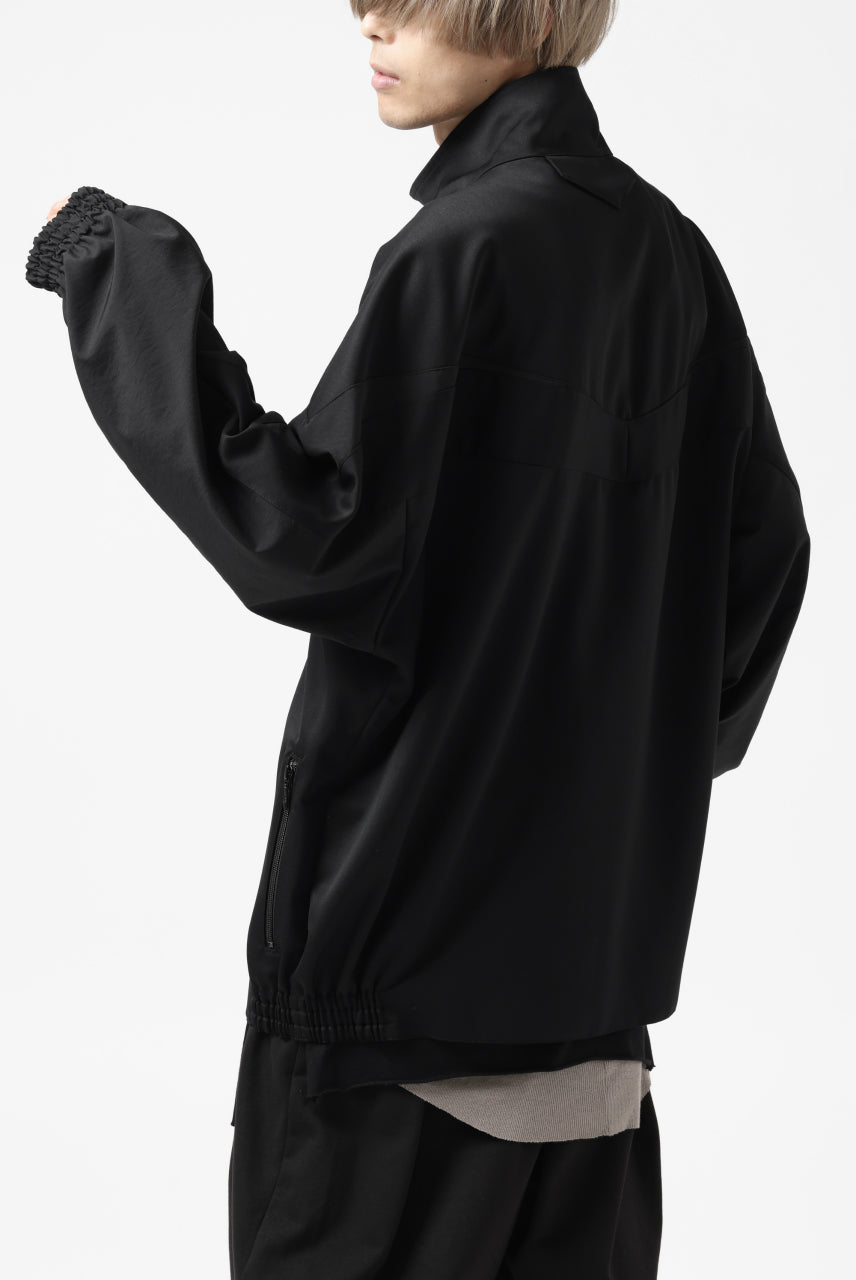 Y's....  PANELED ZIP BLOUSON / SUPER 120's DOESKIN (BLACK)