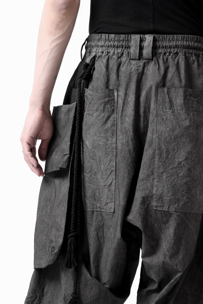 画像をギャラリービューアに読み込む, _vital drop crotch shorts with hanging pocket / (DEEP SUMI DYED)