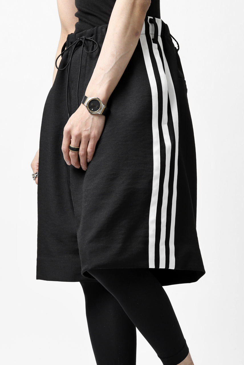 画像をギャラリービューアに読み込む, Y-3 Yohji Yamamoto ELEGANT THREE STRIPES TAILOR-SHORTS (BLACK)