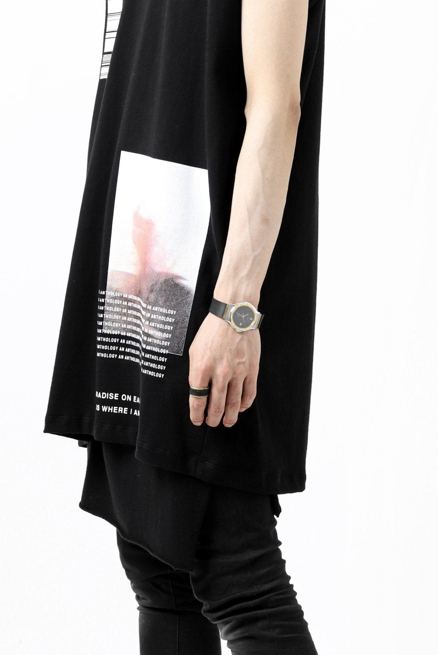 A.F ARTEFACT "AN ANTHOLOGY" FRENCH SLEEVE TOP (BLACK)