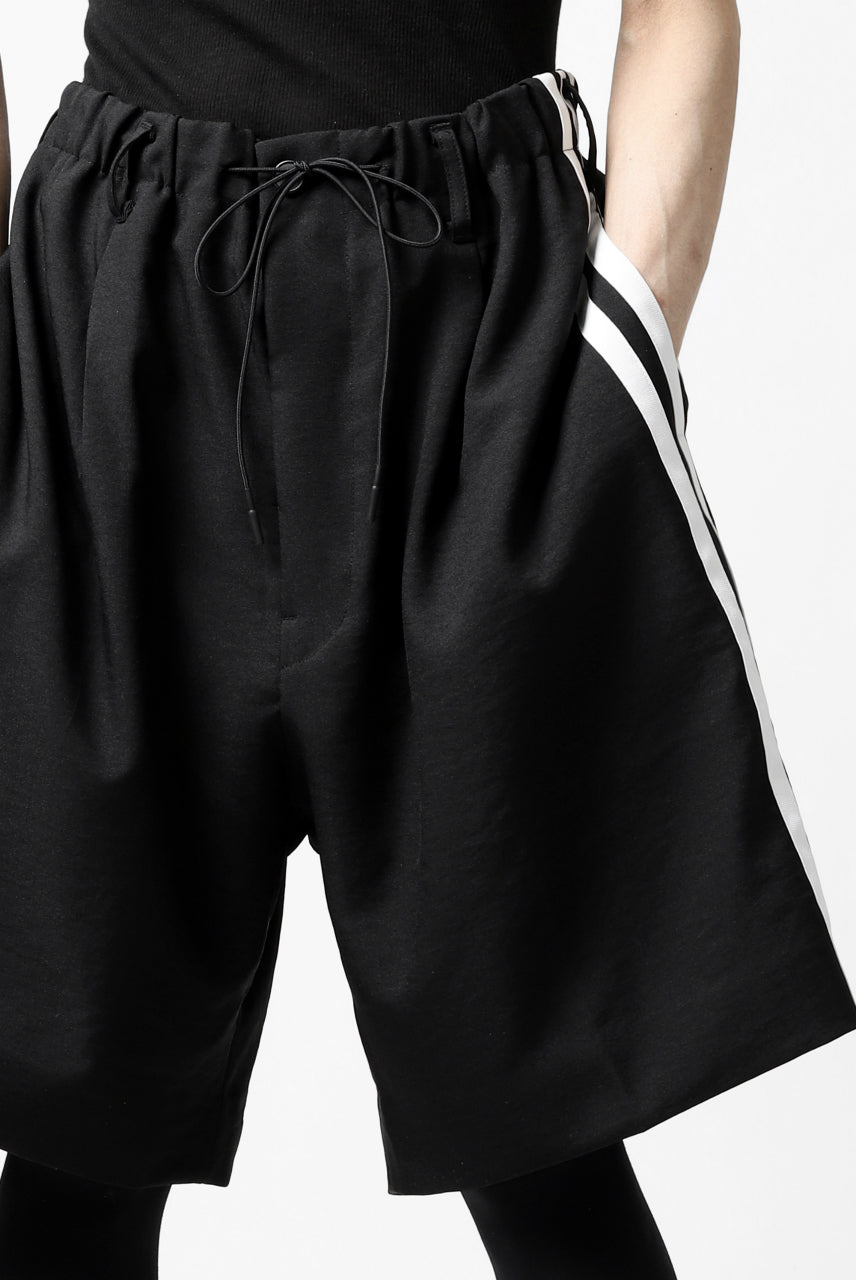 画像をギャラリービューアに読み込む, Y-3 Yohji Yamamoto ELEGANT THREE STRIPES TAILOR-SHORTS (BLACK)