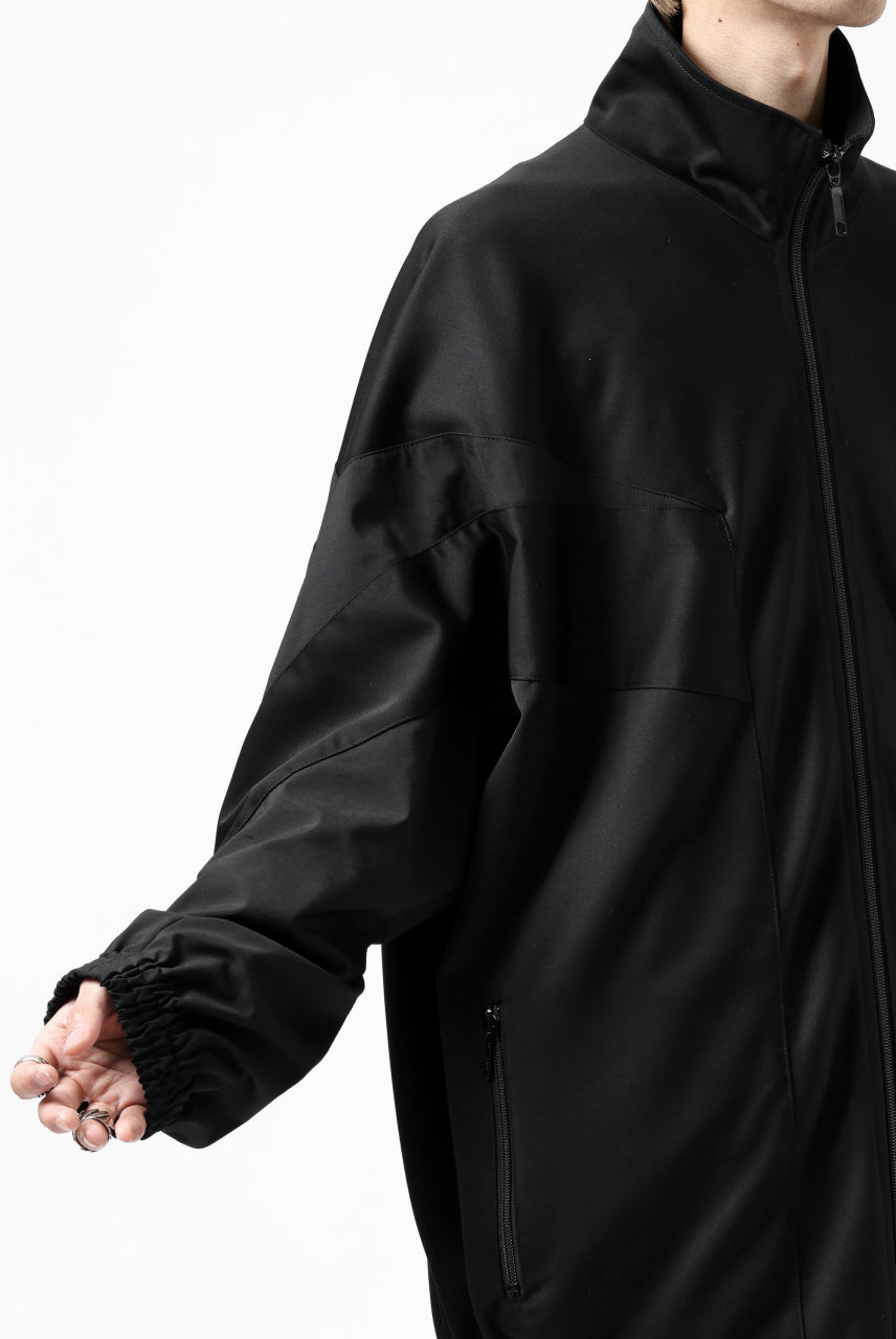 Y's....  PANELED ZIP BLOUSON / SUPER 120's DOESKIN (BLACK)